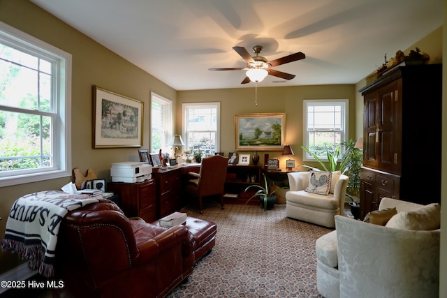 275 Pinehurst Trace Dr, Pinehurst, NC 28374 - office space featuring healthy amount of natural light and ceiling fan