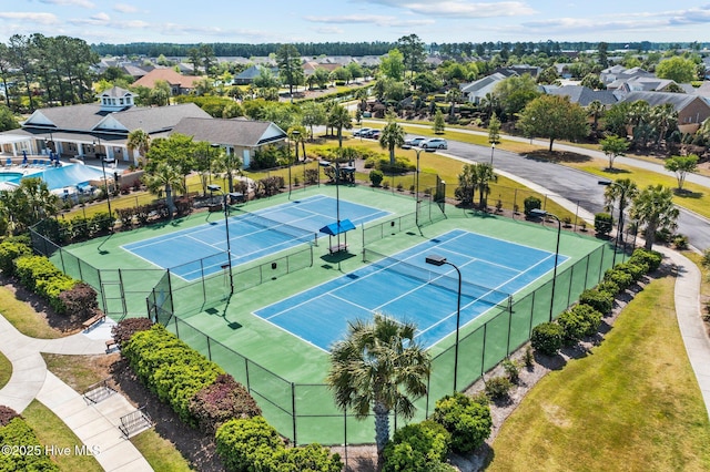3101 Redfield Dr, Leland, NC 28451 - view of tennis court with a residential view