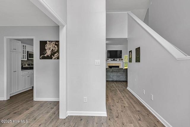 105 Sea Turtle Cv, Sneads Ferry, NC 28460 - corridor with wood finished floors and baseboards