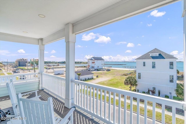 209 S 11th St, Morehead City, NC 28557 - balcony featuring a water view