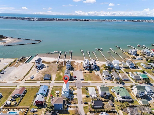 209 S 11th St, Morehead City, NC 28557 - aerial view of residential area featuring a large body of water