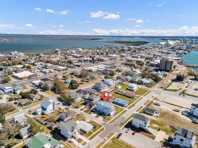 209 S 11th St, Morehead City, NC 28557 - aerial overview of property's location featuring a nearby body of water