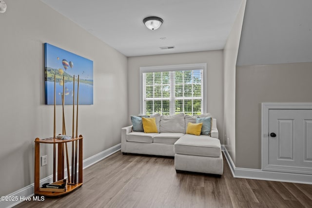 110 Gemini Dr, Cape Carteret, NC 28584 - living area featuring wood finished floors