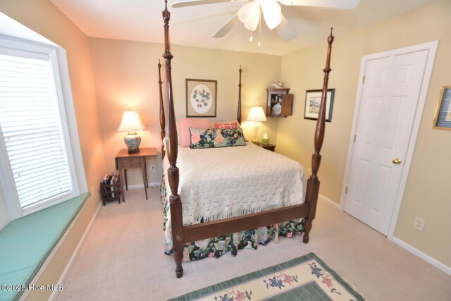 4717 Gardenia Cir, Rocky Mount, NC 27804 - bedroom with carpet, baseboards, and ceiling fan