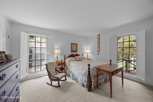 103 Camelia Dr, Washington, NC 27889 - bedroom featuring crown molding and light carpet
