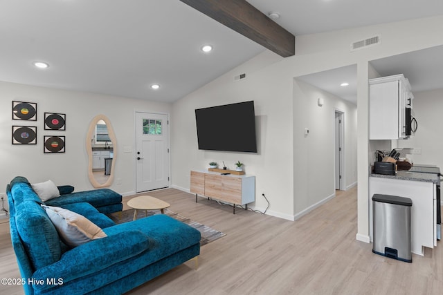 5302 Autumn Dr, Wilmington, NC 28409 - living area featuring light wood-style flooring, baseboards, and recessed lighting