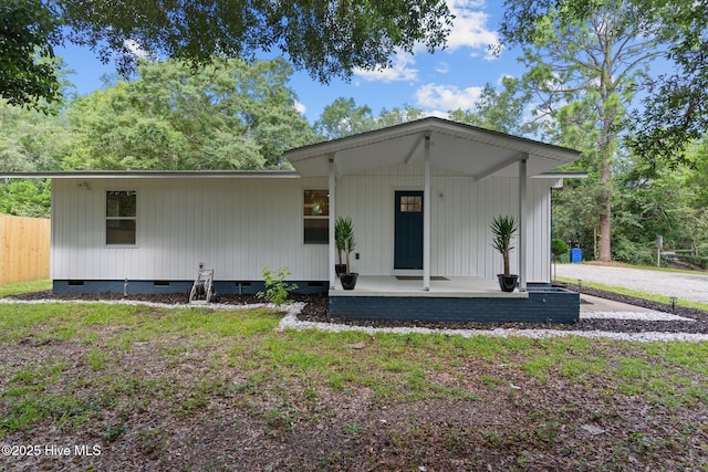 5302 Autumn Dr, Wilmington, NC 28409 - view of front of property with crawl space and a porch