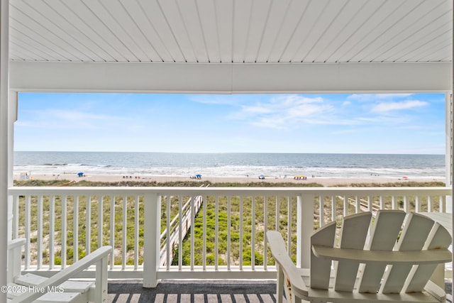 612 N Carolina Beach Ave Unit 3A, Carolina Beach, NC 28428 - balcony with view of water and beach