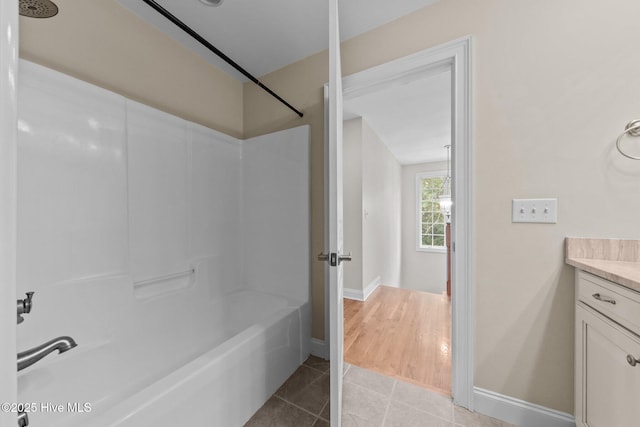 30 Deacon Palmer Pl, Southern Pines, NC 28387 - bathroom featuring vanity, shower / bath combination, and tile patterned floors