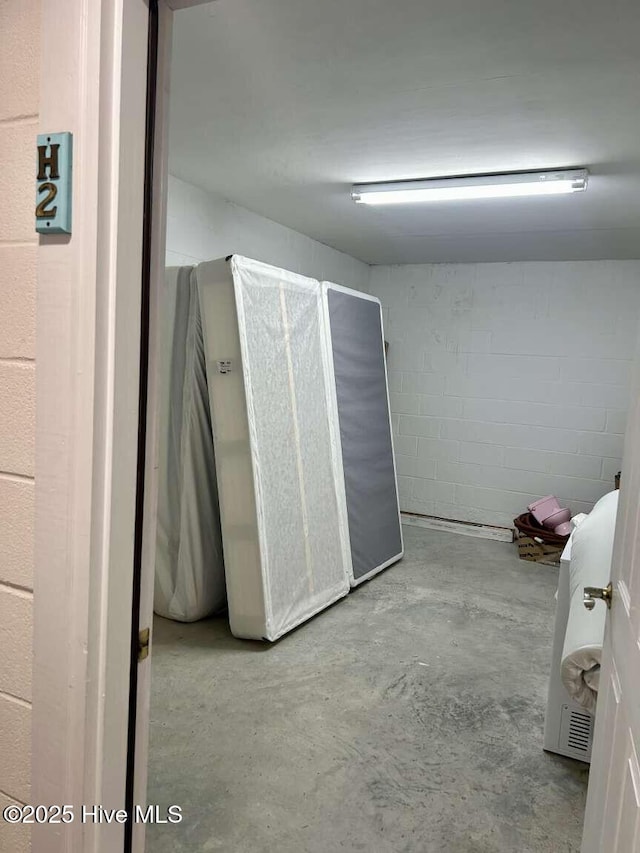104 S 3rd St Unit H2, Morehead City, NC 28557 - bathroom featuring concrete flooring and concrete block wall
