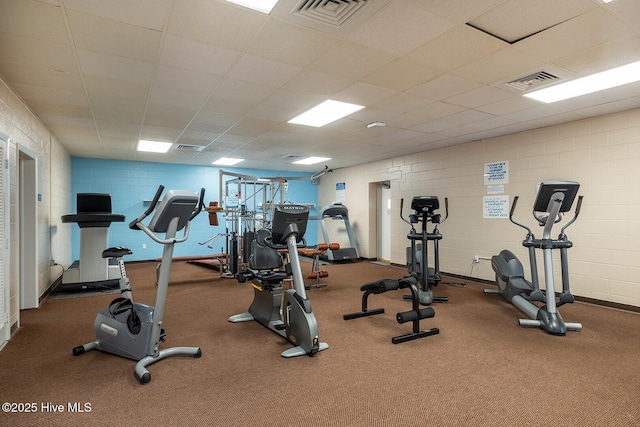 1505 Salter Path Rd Unit 328, Indian Beach, NC 28512 - workout area with a drop ceiling