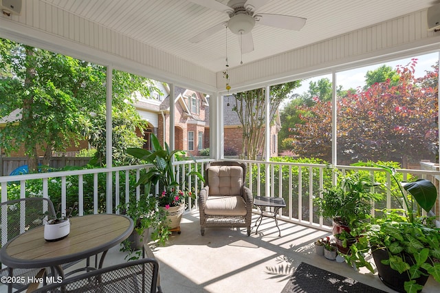 4301 Gainesford Ct, Wilmington, NC 28412 - sunroom / solarium with a ceiling fan