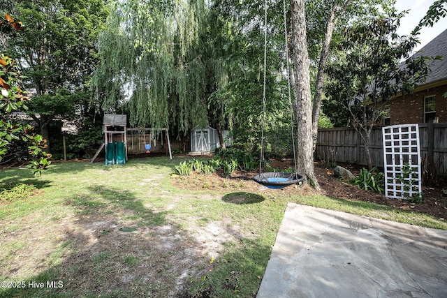 4301 Gainesford Ct, Wilmington, NC 28412 - view of yard featuring a playground and a patio area