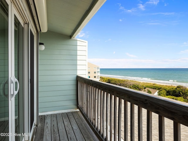 535 Salter Path Rd Unit 3, Pine Knoll Shores, NC 28512 - balcony with view of water and beach