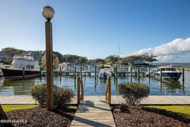 535 Salter Path Rd Unit 3, Pine Knoll Shores, NC 28512 - dock area with a water view
