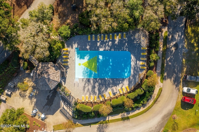 535 Salter Path Rd Unit 3, Pine Knoll Shores, NC 28512 - aerial view of a pool