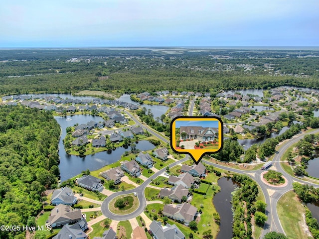 4277 Kingston Ct, Southport, NC 28461 - view of property location with nearby suburban area, a large body of water, a heavily wooded area, and property boundaries highlighted