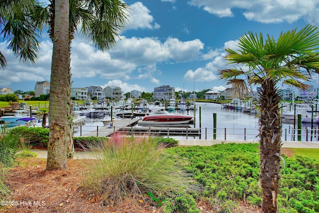 4277 Kingston Ct, Southport, NC 28461 - dock area with a water view and boat lift