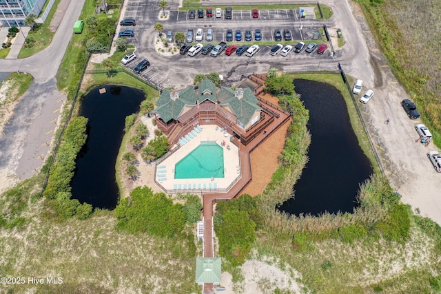 4277 Kingston Ct, Southport, NC 28461 - drone / aerial view of a nearby body of water and a pool