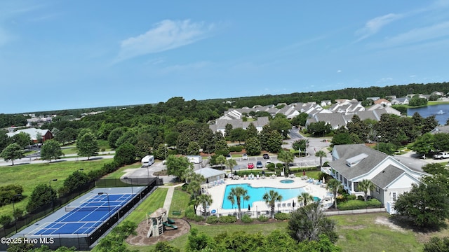 5170 Swashbuckler Way, Southport, NC 28461 - aerial view of residential area featuring a pool area