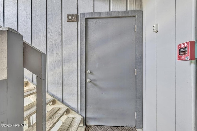 404 S Carolina Beach Ave Unit B7, Carolina Beach, NC 28428 - property entrance featuring board and batten siding