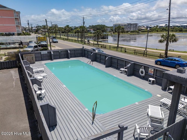 404 S Carolina Beach Ave Unit B7, Carolina Beach, NC 28428 - view of pool featuring a water view