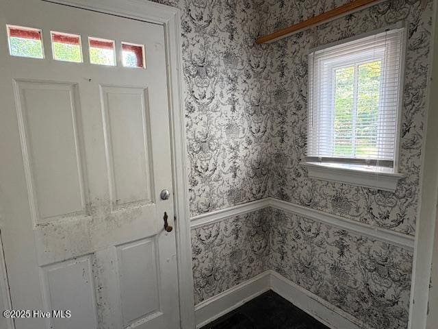 1041 Lafayette Ave, Rocky Mount, NC 27803 - doorway with wallpapered walls and baseboards