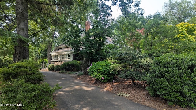 200 Cameron Ave, Vass, NC 28394 - view of property hidden behind natural elements featuring a chimney