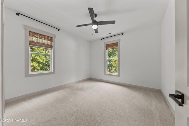 499 Longleaf Dr, West End, NC 27376 - carpeted empty room featuring baseboards and ceiling fan