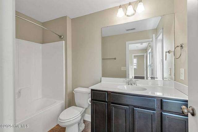 472 Landsdowne Cir, Hampstead, NC 28443 - full bathroom with toilet, vanity, and  shower combination