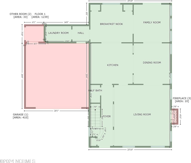 505 N Shore Dr, Sneads Ferry, NC 28460 - home floor plan