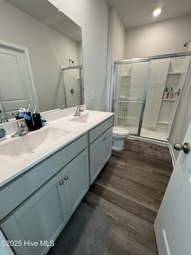 18 Landward Way, Wilmington, NC 28411 - full bath with a stall shower, double vanity, and toilet