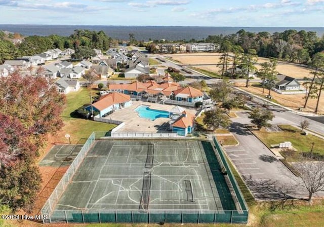 100 Mercedes Ct Unit F, Grandy, NC 27939 - aerial view of residential area featuring a pool area