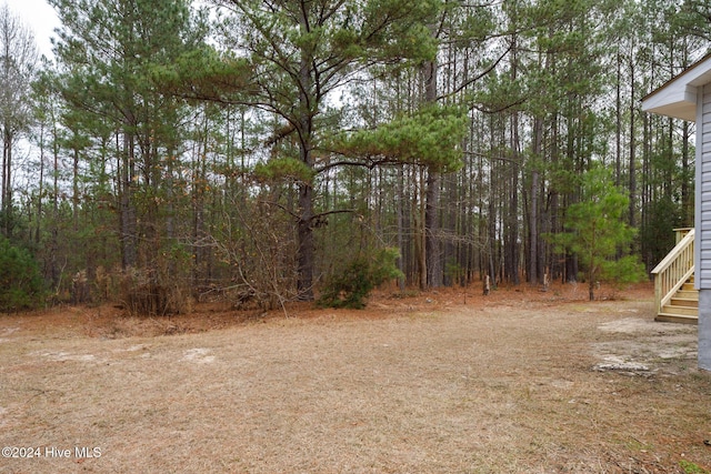 212 Tram Rd, West End, NC 27376 - view of yard featuring a wooded view