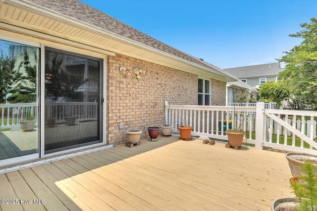 734 Sloop Pointe Ln, Kure Beach, NC 28449 - view of wooden deck