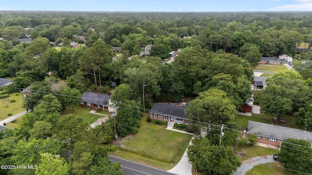 114 Mohican Trl, Wilmington, NC 28409 - drone / aerial view of a heavily wooded area