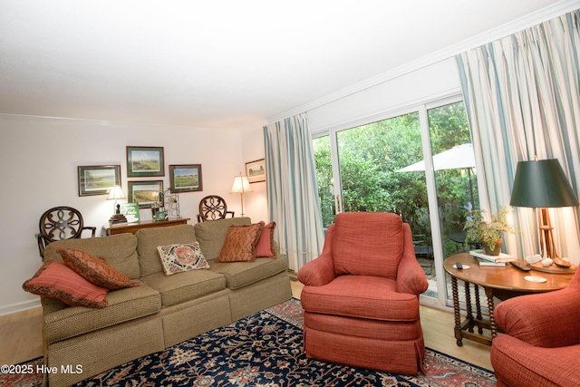 190 Palmetto Rd Unit 20, Pinehurst, NC 28374 - living room featuring ornamental molding and wood finished floors