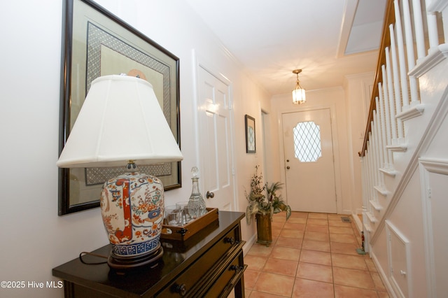 190 Palmetto Rd Unit 20, Pinehurst, NC 28374 - foyer featuring light tile patterned flooring and stairway