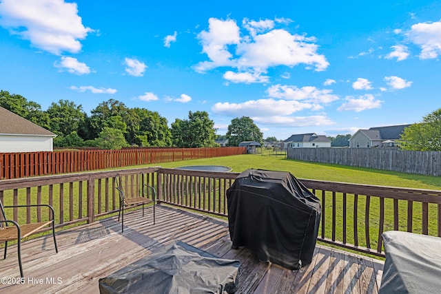 202 Brookside Way, Pikeville, NC 27863 - wooden deck featuring grilling area