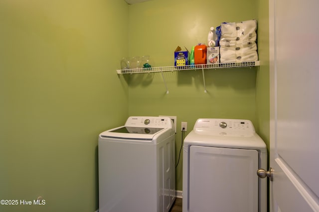 402 Saxby Way, Holly Ridge, NC 28445 - laundry area with separate washer and dryer