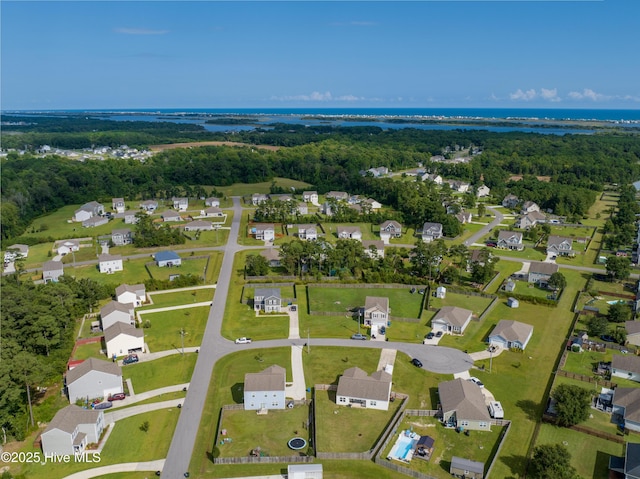 402 Saxby Way, Holly Ridge, NC 28445 - aerial view of residential area with a large body of water