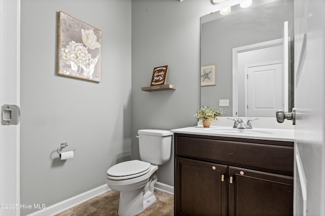 97 Violetear Rdg, Hampstead, NC 28443 - half bathroom with toilet, baseboards, and vanity