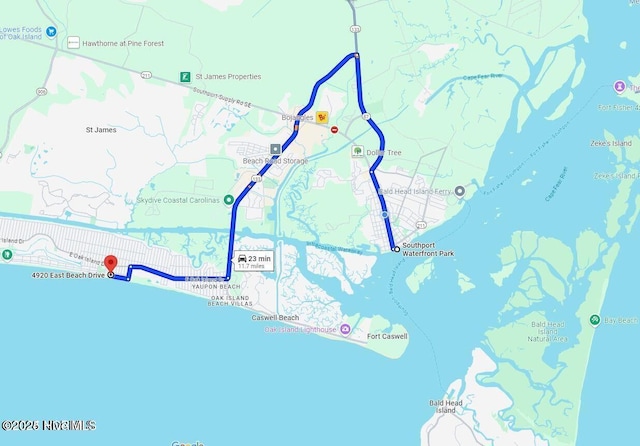 4920 E Beach Dr, Oak Island, NC 28465 - map / location