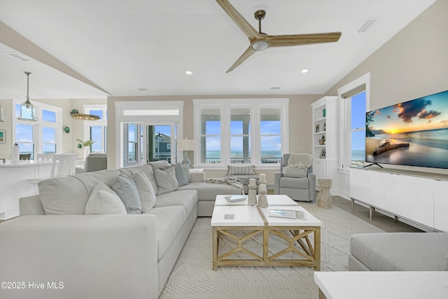 4920 E Beach Dr, Oak Island, NC 28465 - living area featuring healthy amount of natural light and recessed lighting