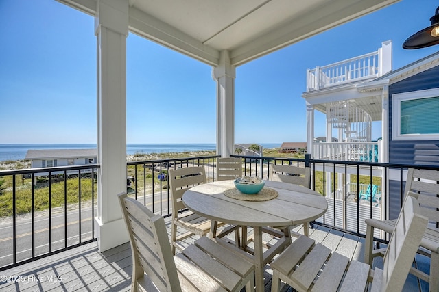 4920 E Beach Dr, Oak Island, NC 28465 - balcony featuring a water view