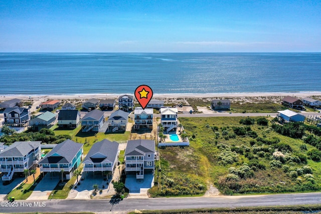 4920 E Beach Dr, Oak Island, NC 28465 - aerial view of residential area with unending shoreline