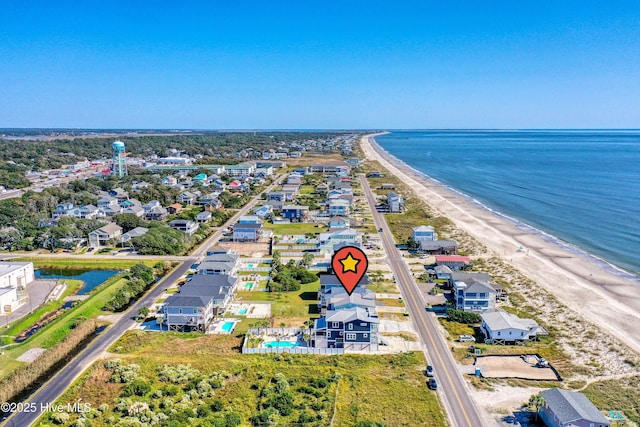 4920 E Beach Dr, Oak Island, NC 28465 - aerial view of residential area with expansive beach