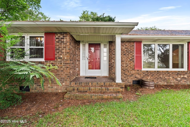 280 Cornwallis Rd, Teachey, NC 28464 - property entrance with brick siding and crawl space