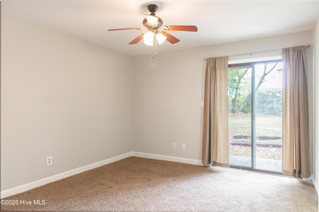 2525 Flint Dr, Wilmington, NC 28401 - spare room with carpet flooring, ceiling fan, and baseboards
