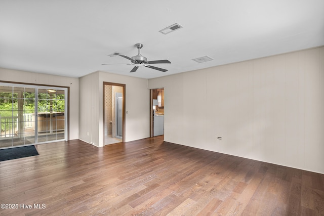 350 Toulon Dr, Wilmington, NC 28405 - unfurnished room with wood finished floors and ceiling fan